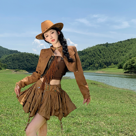 Áo Khoác Da Tay Dài