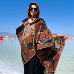 Áo Choàng Len Đỏ Có Nón