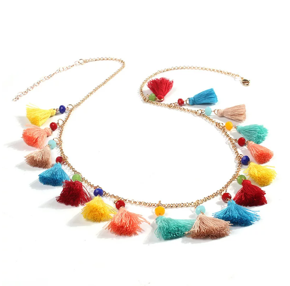 Vòng cổ boho tua rua