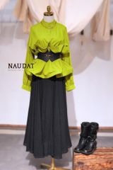 Áo Sơ Mi Gấp li xoè