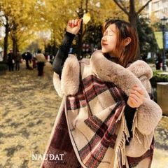 Choàng lông dạ ép cao cấp