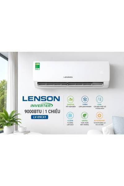 Điều Hòa Lenson Inverter 9000BTU 1 Chiều LV-09CX1