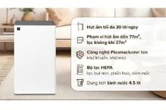 Máy lọc không khí + hút ẩm Sharp DW-T30FV-W | 2 trong 1 cho phòng <77 m²
