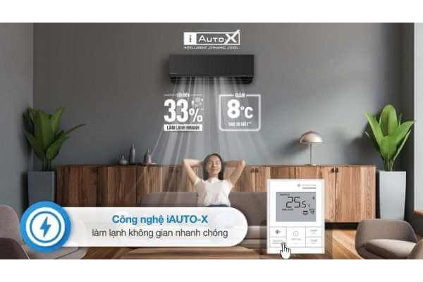 Điều Hòa Panasonic 12000BTU 1 Chiều Inverter AU12BKH-8 (Màu Đen)