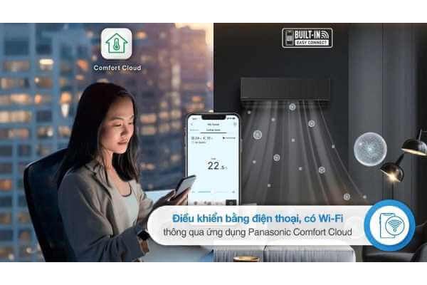 Điều Hòa Panasonic Inverter 9000BTU 1 Chiều AU9BKH-8 (Màu Đen Sang Trọng)