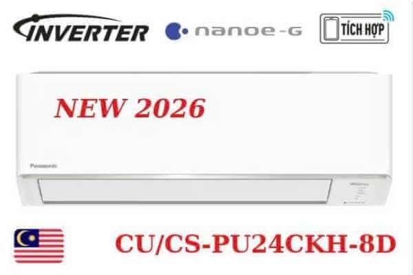 Điều hòa Panasonic 24000 BTU 1 chiều Inverter CU/CS-PU24CKH-8D