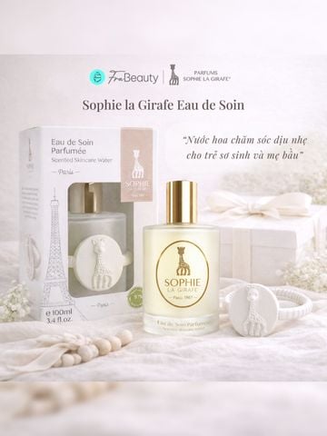  Nước Hoa Em Bé Sơ Sinh Từ 0 Tháng Tuổi & Mẹ Bầu | Sophie La Girafe Eau de Soin 100ml | Không Cồn 