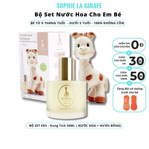  Bộ Nước hoa cho bé từ 0 tháng tuổi & Hươu Cao Cổ Sophie la Girafe Eau de Soin  50ml 