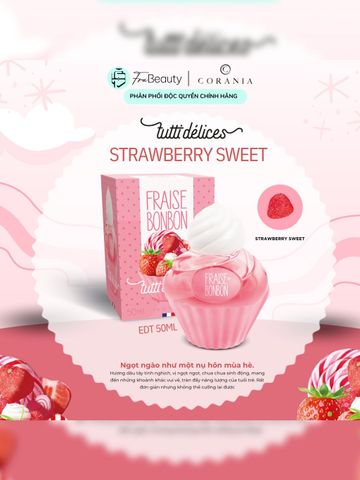  Nước Hoa Nữ Tutti Délices Strawberry Sweet 50ml - Hương Dâu Tinh Nghịch Ngọt Ngào CORANIA 
