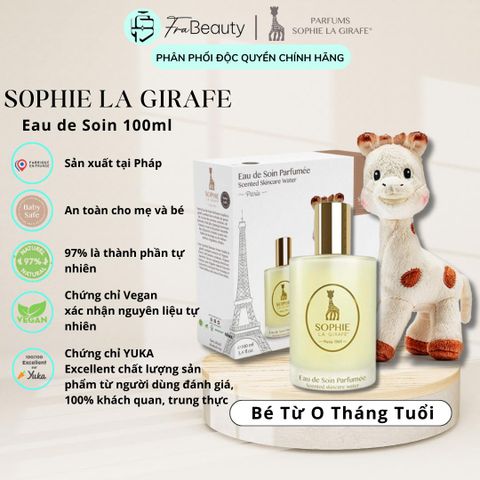  Bộ Nước hoa cho bé từ 0 tháng tuổi & Hươu Cao Cổ Sophie la Girafe Eau de Soin 100ml 