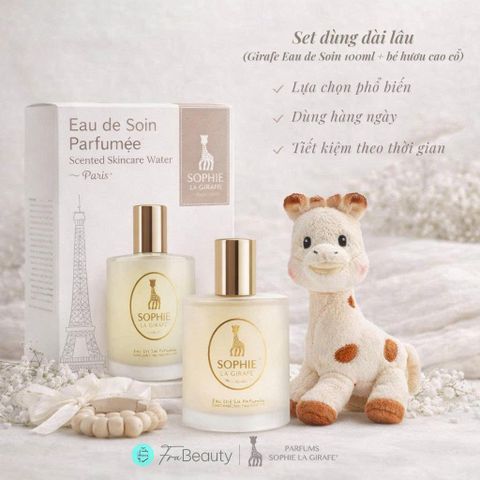  Nước Hoa Em Bé Từ 0 tháng tuổi & Mẹ Bầu KHÔNG CỒN Sophie la Girafe Eau de Soin 