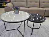 bàn sofa đôi mặt đá manble bs-15