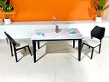 bộ bàn ăn hiện đại mặt đá cẩm thạch 9627