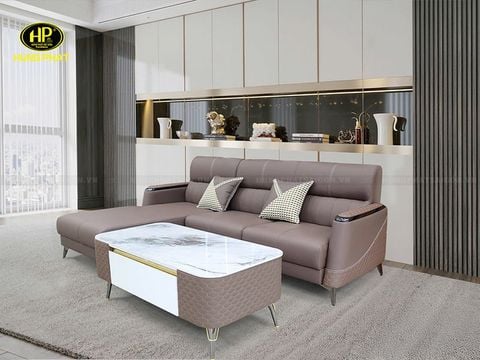 Ghế sofa da công nghiệp hạn chế trầy xước có kèm bàn trà VT-307B