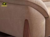 Ghế sofa da chân gỗ phòng khách đơn giản H-408