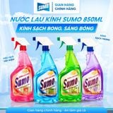  Nước Lau Kính Sumo 850ml - Màu Đỏ - Hương Dâu 