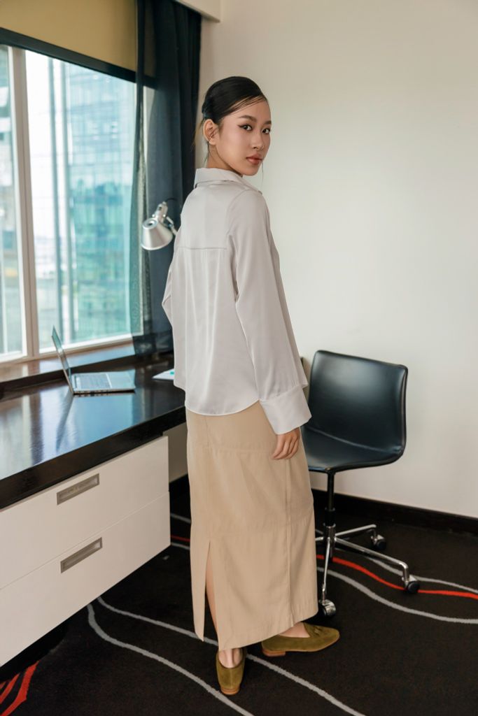  Chân váy rã thân café sữa 