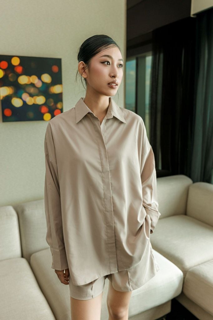  Áo sơ mi cafe sữa 