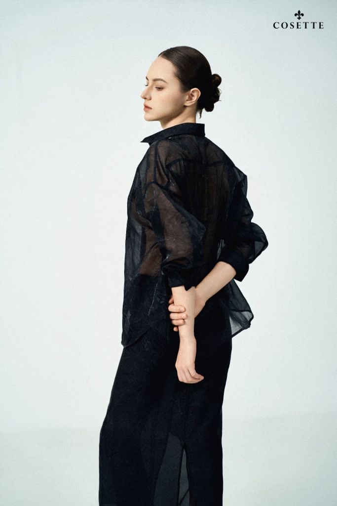  Áo Nina NoirMist OrganzaBlack 