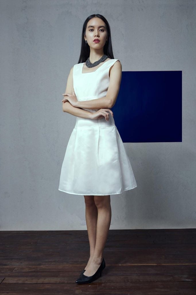  Đầm voan kiếng kem 