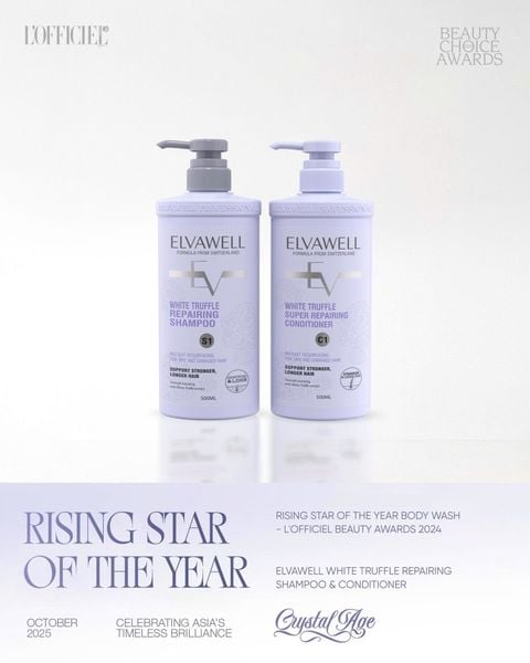  (1000ml) Cặp dầu gội phục hồi hư tổn siêu suôn mượt Elvawell 