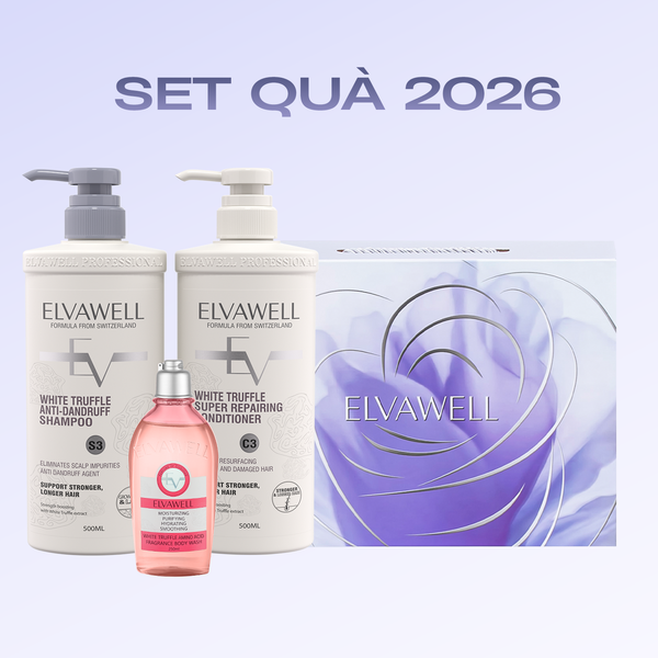  Hộp quà Dầu gội trắng + Sữa tắm La Rose Elvawell 