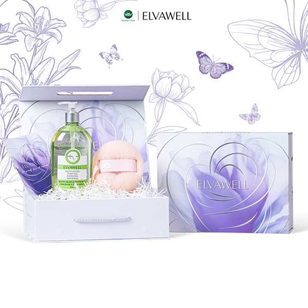  Hộp quà Sữa tắm nấm Truffle hương nước hoa Elva Spirit 500ml Elvawell 