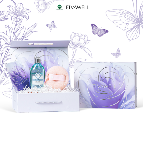  Hộp quà Sữa tắm nấm Truffle hương nước hoa Baby Blue 250ml Elvawell 