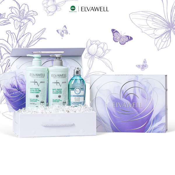  Hộp quà Dầu gội xanh + Sữa tắm Baby Blue Elvawell 