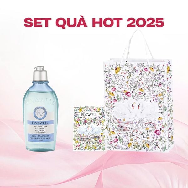  Túi quà thiên nga Sữa tắm nấm Truffle hương nước hoa Baby Blue 250ml Elvawell 