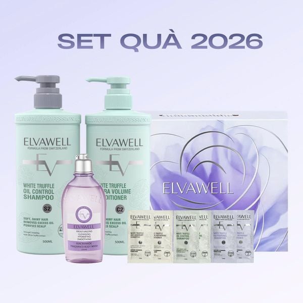  Hộp quà Dầu gội xanh + Sữa tắm Soul Healing Elvawell 
