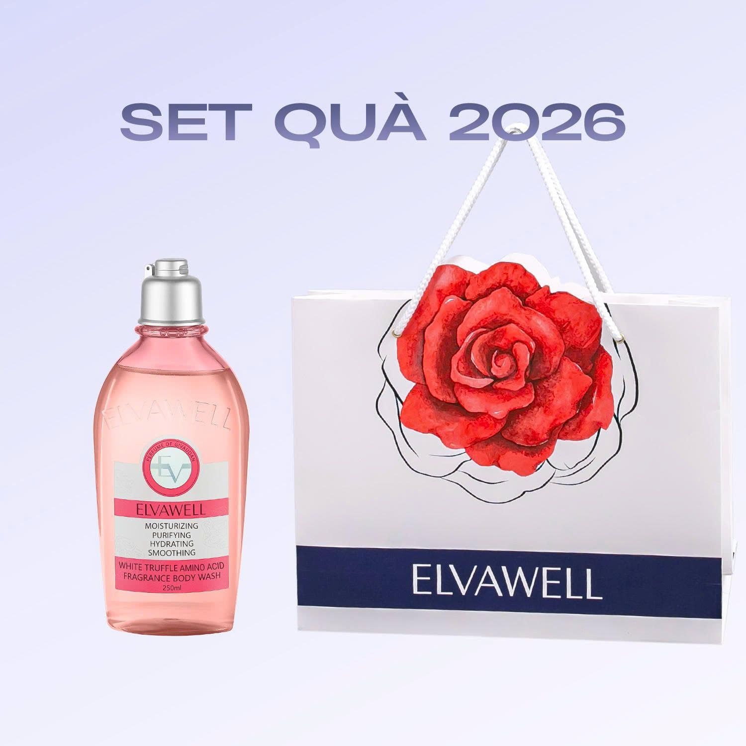  Túi quà Elvawell White Truffle Whitening Fragrance Body Wash 250ml 