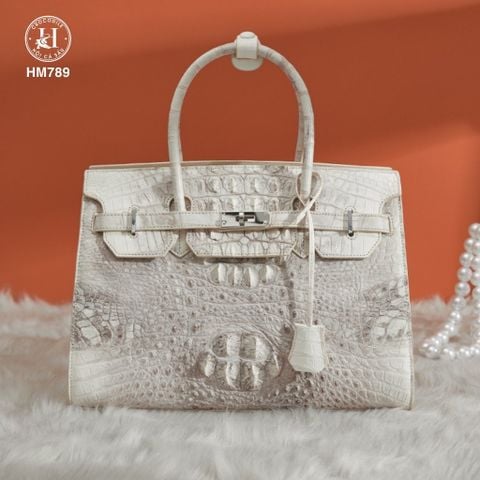 HM789  Túi xách nữ da cá sấu hymalaya- Size 25