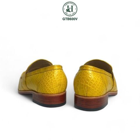 GTB600V – Giày Tây không dây da bụng cá sấu màu vàng | Cá tính độc bản – Sắc độ của người tiên phong