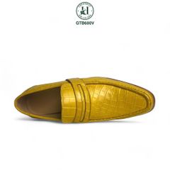 GTB600V – Giày Tây không dây da bụng cá sấu màu vàng | Cá tính độc bản – Sắc độ của người tiên phong