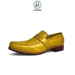 GTB600V – Giày Tây không dây da bụng cá sấu màu vàng | Cá tính độc bản – Sắc độ của người tiên phong