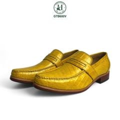 GTB600V – Giày Tây không dây da bụng cá sấu màu vàng | Cá tính độc bản – Sắc độ của người tiên phong