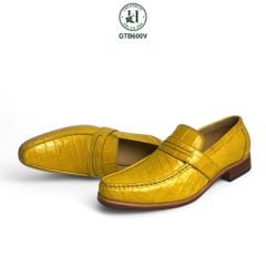 GTB600V – Giày Tây không dây da bụng cá sấu màu vàng | Cá tính độc bản – Sắc độ của người tiên phong