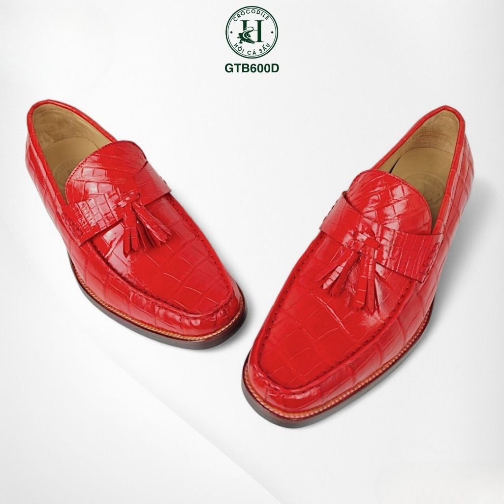 GTB600D – Giày Tây không dây da bụng cá sấu | Lịch lãm – Tối giản – Tôn dáng chuẩn quý ông