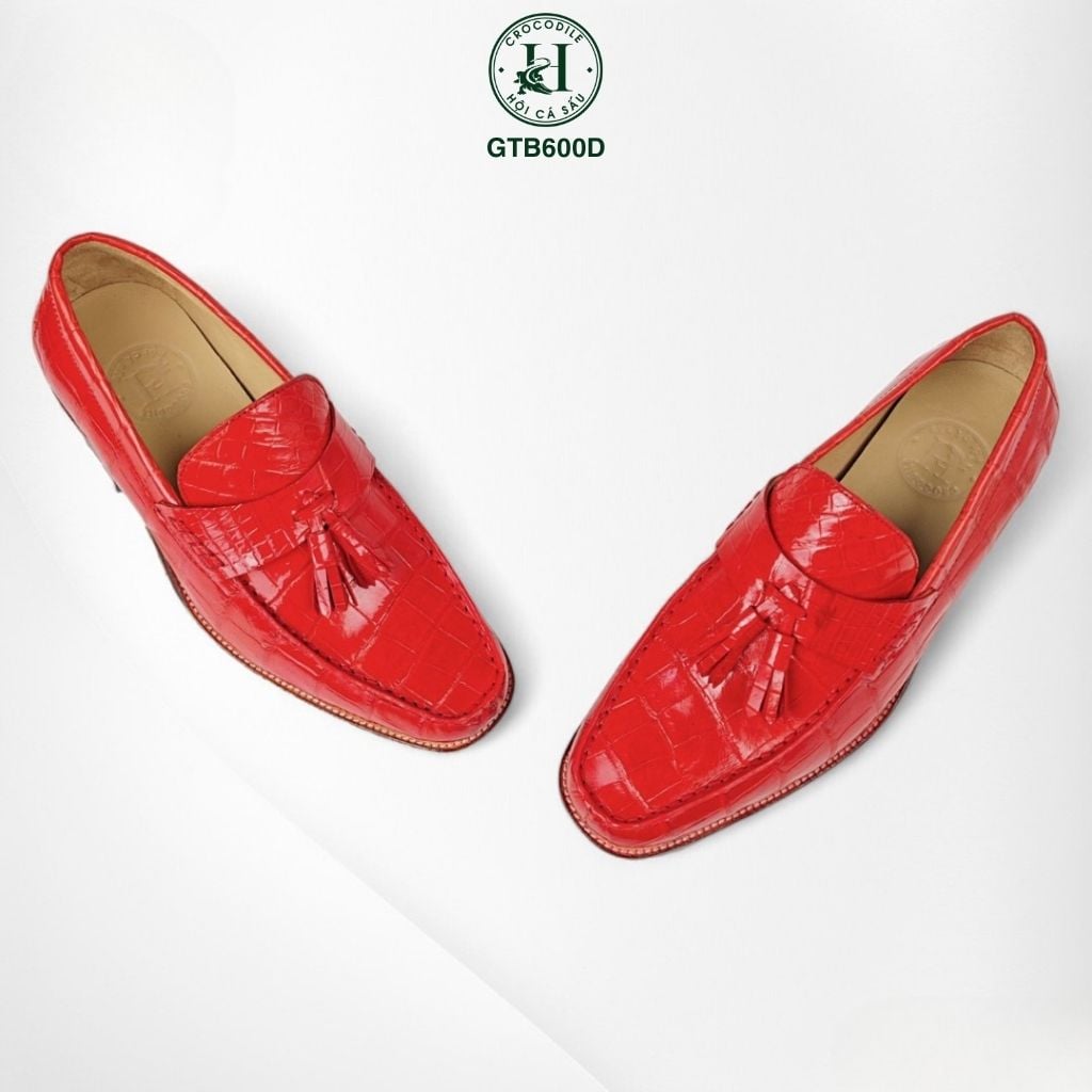 GTB600D – Giày Tây không dây da bụng cá sấu | Lịch lãm – Tối giản – Tôn dáng chuẩn quý ông