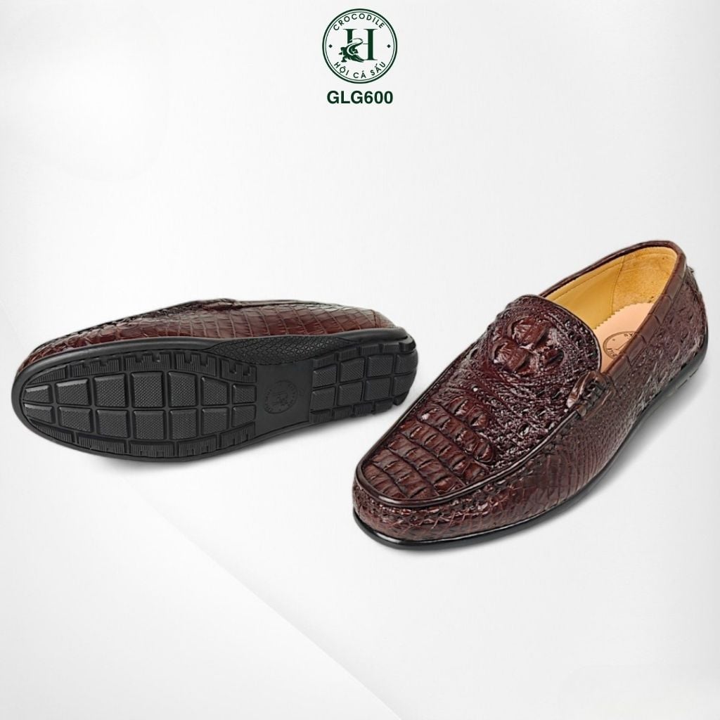 GLG600 – Giày lười da gù cá sấu cao cấp | Từng bước chân mang dấu ấn riêng biệt