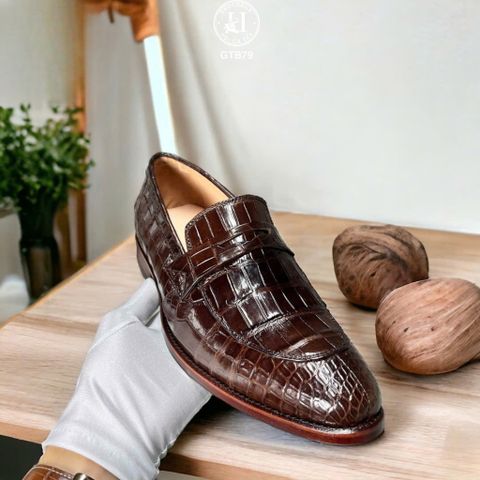 GTB79 – Giày Tây không dây da bụng cá sấu | Tối giản lịch lãm – Đẳng cấp vượt thời gian