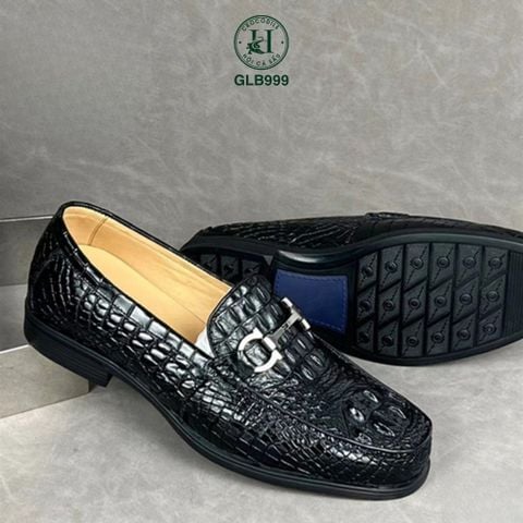 GLG999 – Giày lười đế cao da gù cá sấu thật 100% | Cá tính mạnh mẽ, đẳng cấp thủ công, chuẩn phong thái quý ông