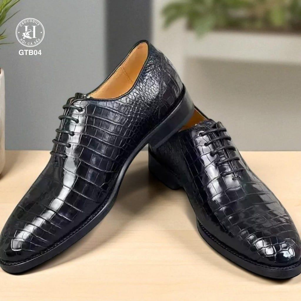 GTB04 – Giày Tây Oxford da cá sấu thật | Biểu tượng của sự lịch lãm & cá nhân hóa đỉnh cao