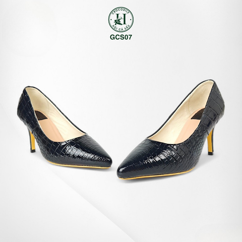Giày nữ cao gót da cá sấu cao cấp GCS07