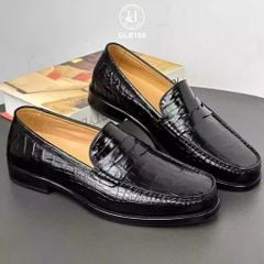 GLB168 – Giày loafer da bụng cá sấu thật cao cấp | Sang trọng, thủ công tỉ mỉ