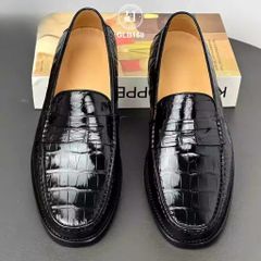 GLB168 – Giày loafer da bụng cá sấu thật cao cấp | Sang trọng, thủ công tỉ mỉ