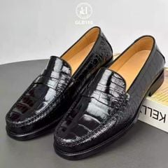 GLB168 – Giày loafer da bụng cá sấu thật cao cấp | Sang trọng, thủ công tỉ mỉ