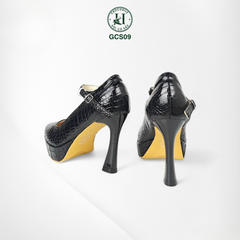 Giày nữ đế đúp da bụng cá sấu cao cấp GCS09