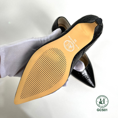 Giày nữ cao gót da cá sấu cao cấp GCS01 , cao 5cm